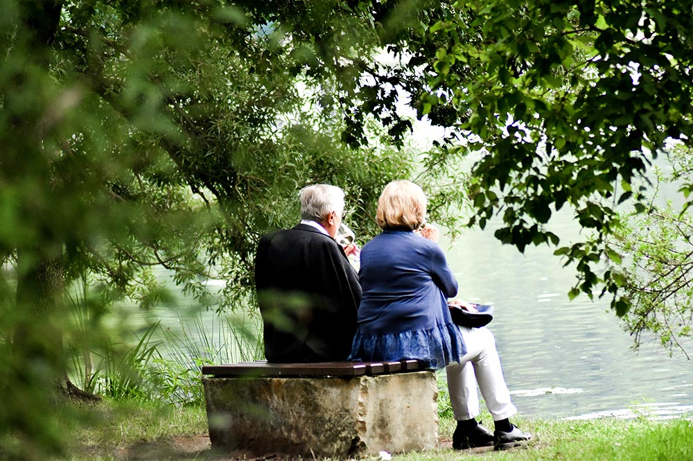 Senior Couple by the Lake