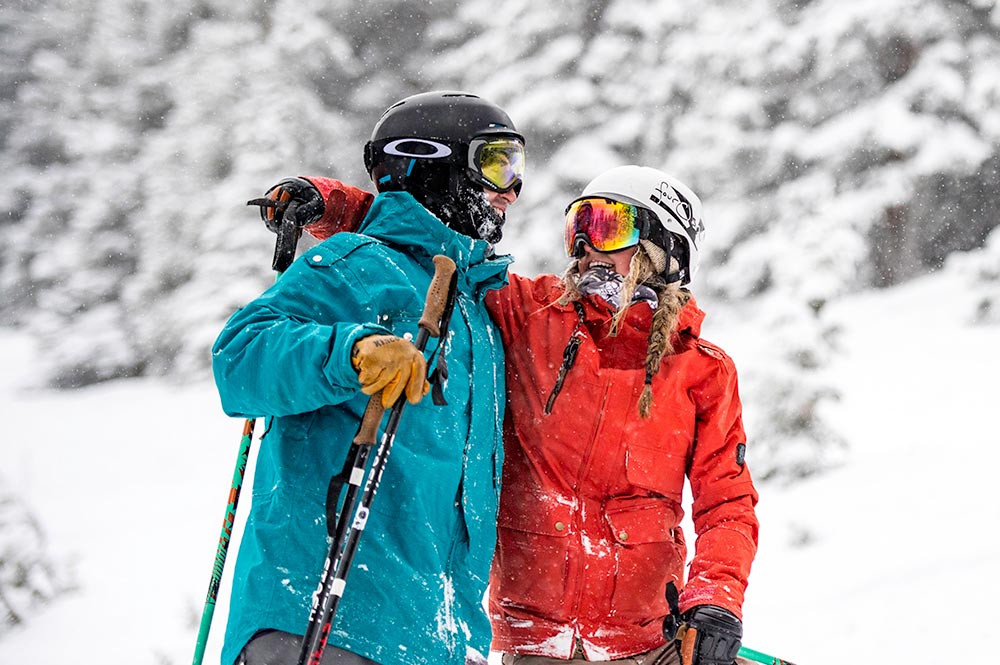 Vail Lifestyle Happy Couple on Ski Slope